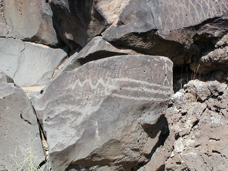 Indian Rock Petroglyphs Lucerne Valley CA Postcard Archeaologists Ancient New 